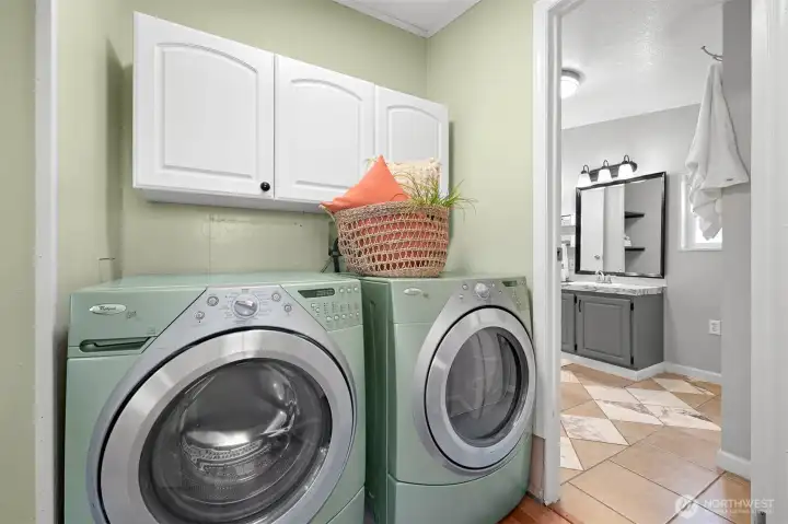 Laundry near rear entrance