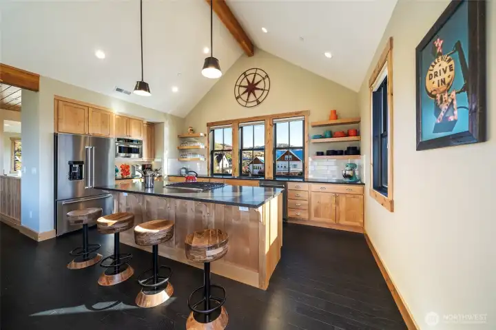 Kitchen with stainless appliances