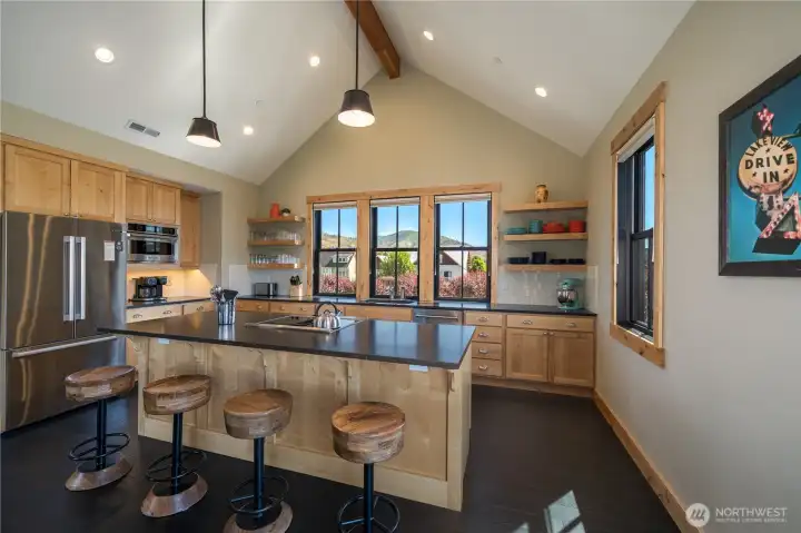 Kitchen with stainless appliances