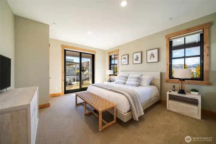 Bedroom three with deck access