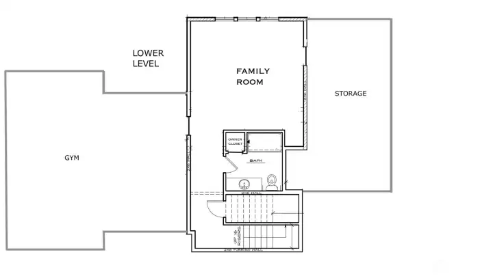 Lower level floorplan