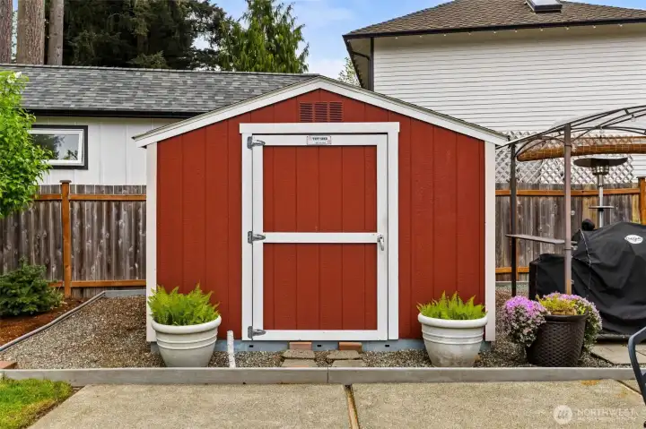 Backyard shed that matches house