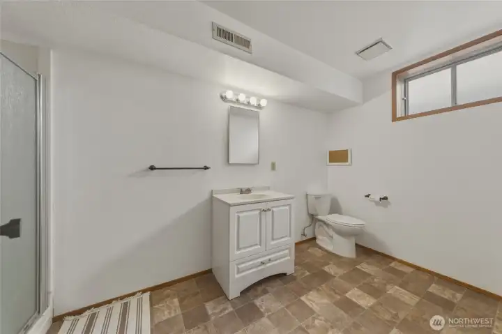 Basement bathroom