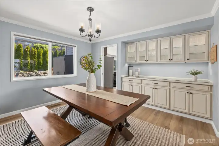 Dining Room with Custom Built-In Cabinetry