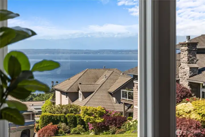 Puget Sound and Olympic Mountain Views from Living Room