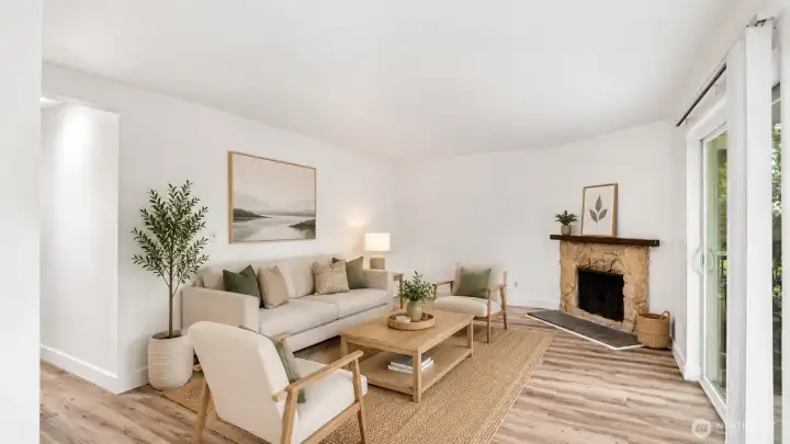 Virtually Staged Living room