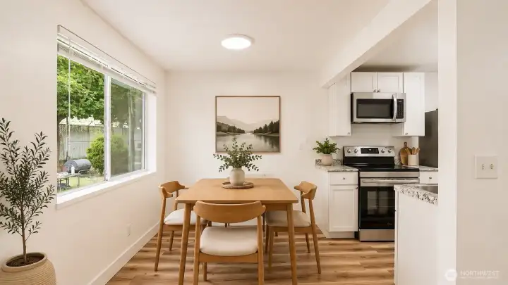 Virtually Staged Dining room