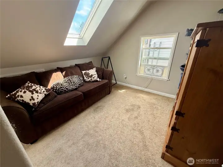 upstairs