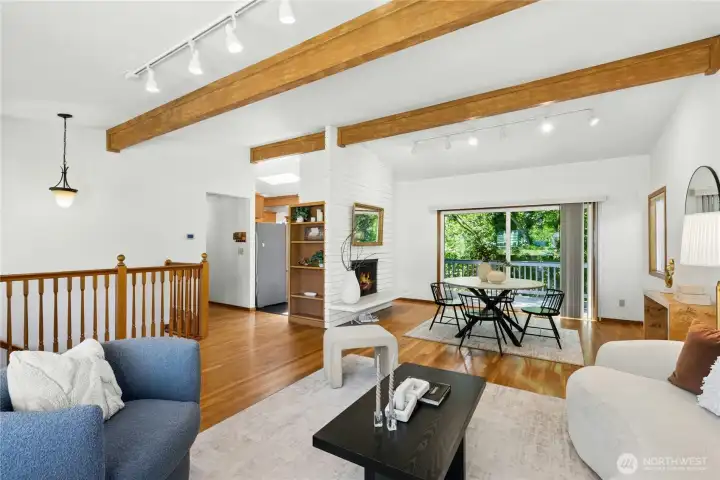 Open-concept living and dining areas designed for comfortable everyday living. Open-concept living and dining areas designed for comfortable everyday living.