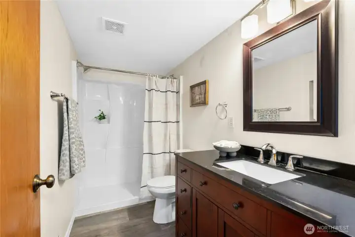Basement bathroom also recently updated Basement bathroom also recently updated