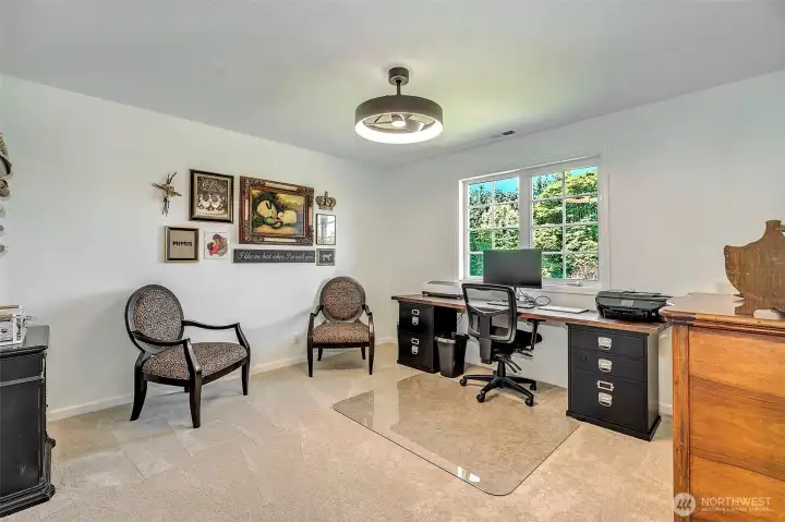 4th Bedroom is currently staged as an office. 4th Bedroom is currently staged as an office.