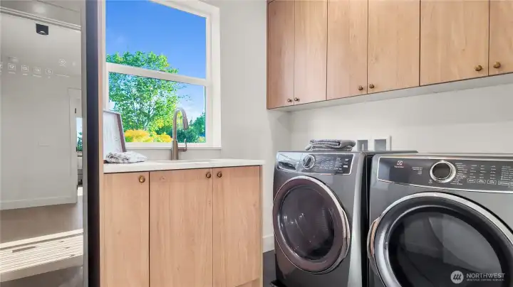 Laundry room with steam closet Laundry room with steam closet