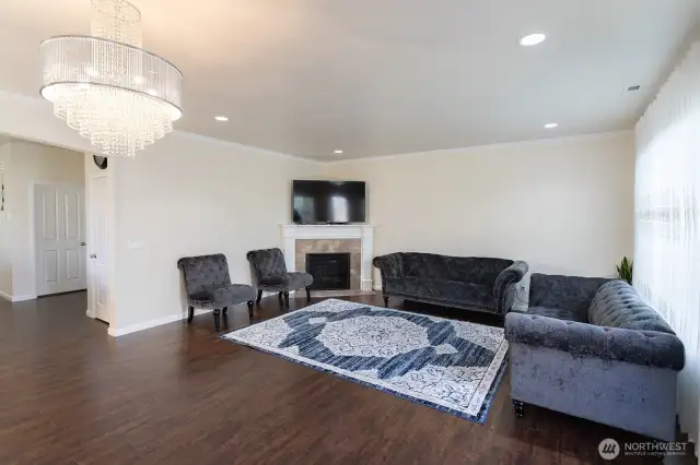 Living Room with gas fireplace