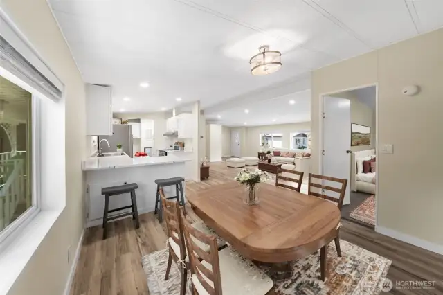 Dining Room to Kitchen- Virtually Staged
