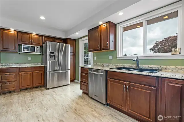 Spacious kitchen.