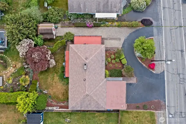 Home overview with 50year metal roof.