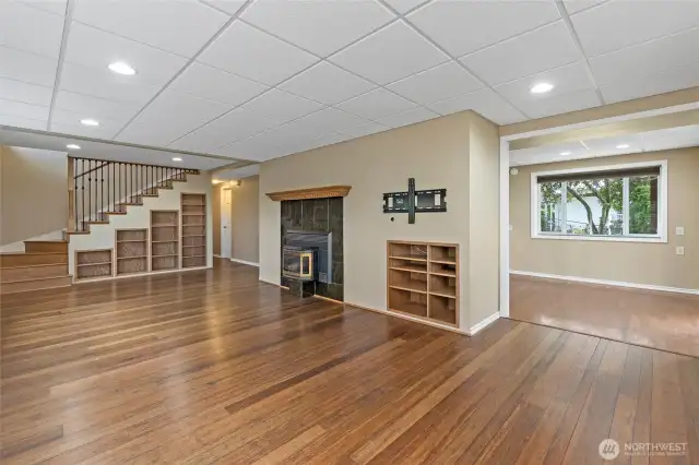 Gas fireplace keeps you cozy on the chilly winter nights.
