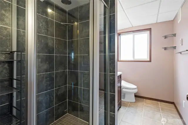 Downstairs 3/4 bathroom.