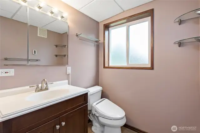 Downstairs 3/4 bathroom.