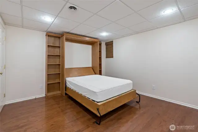 Murphy bed down.