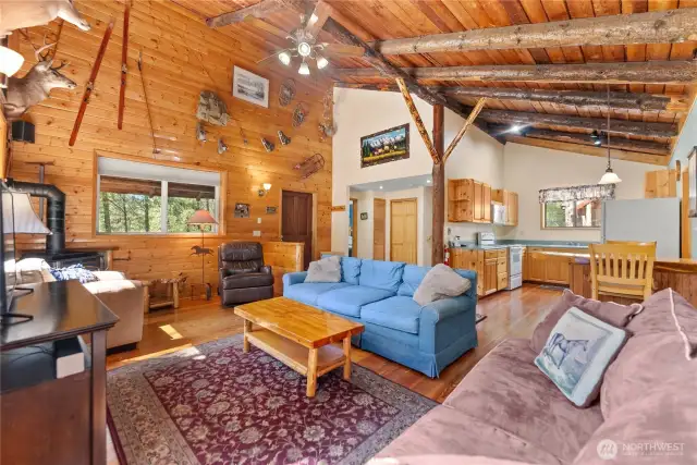 Open floorplan living and kitchen area.
