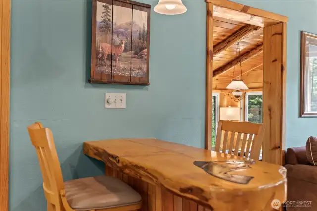 Have your cup of coffee and Mazama Store scone here in winter time.