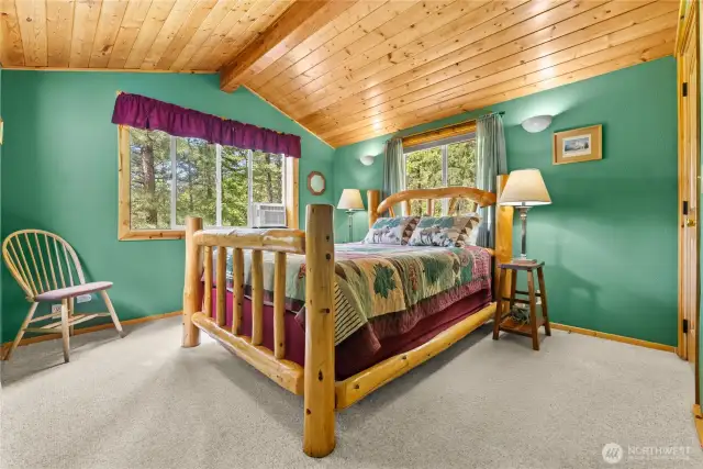Upstairs is your primary bedroom, making you feel like you are sleeping in a treehouse.