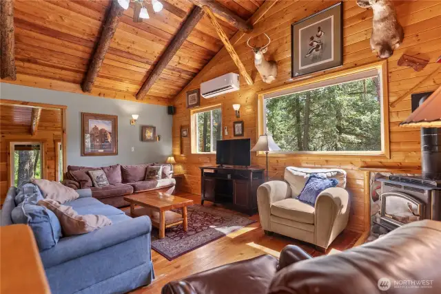 Feel the mountain lifestyle surrounding you.  Classic cabin vibes all the way!