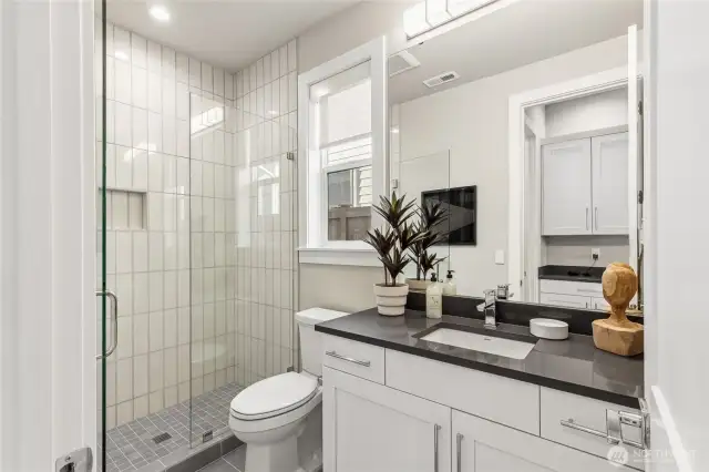 3/4 Bath just off main floor bedroom or home office.