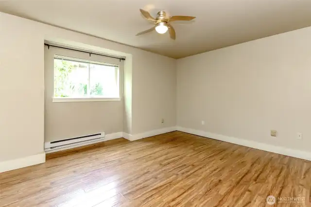King-size primary bedroom.