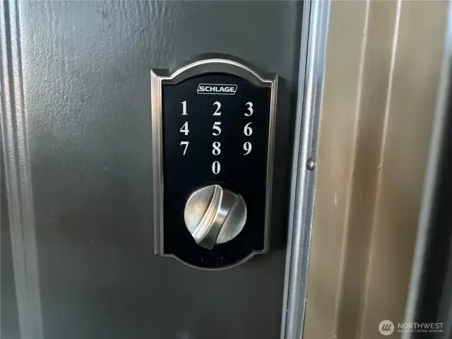 Schlage keyless entry...no more worry about forgetting or fumbling for keys!