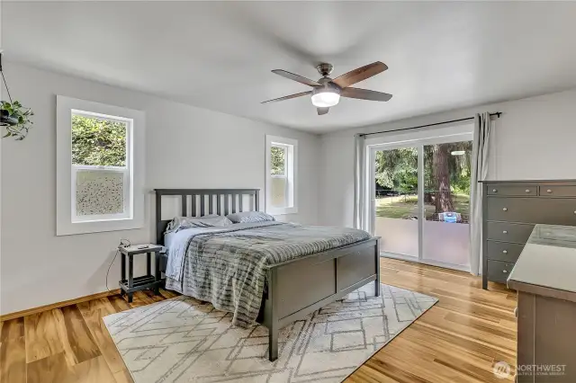 Primary bedroom with slider