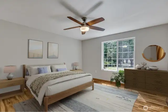 Secondary bedroom virtually staged