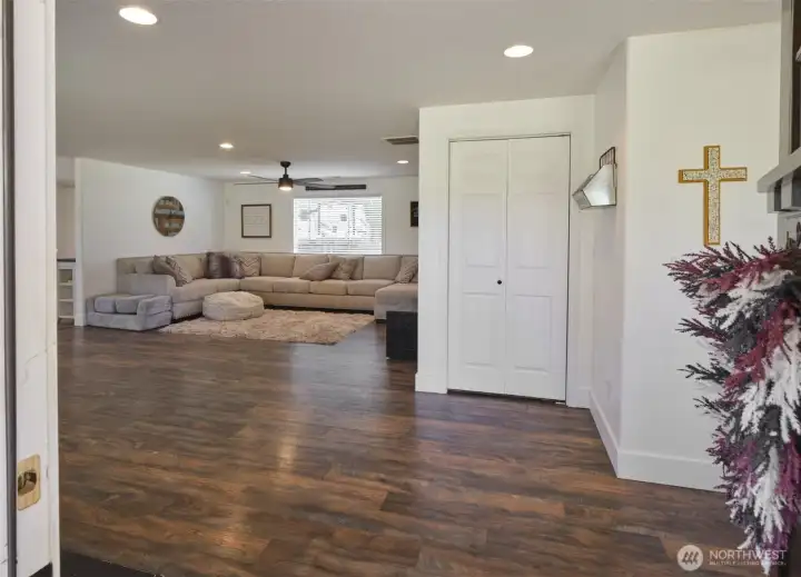 Front entrance leads into Family room