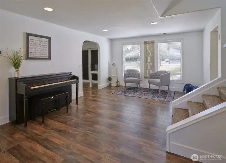 Living room leads to the Den/Office