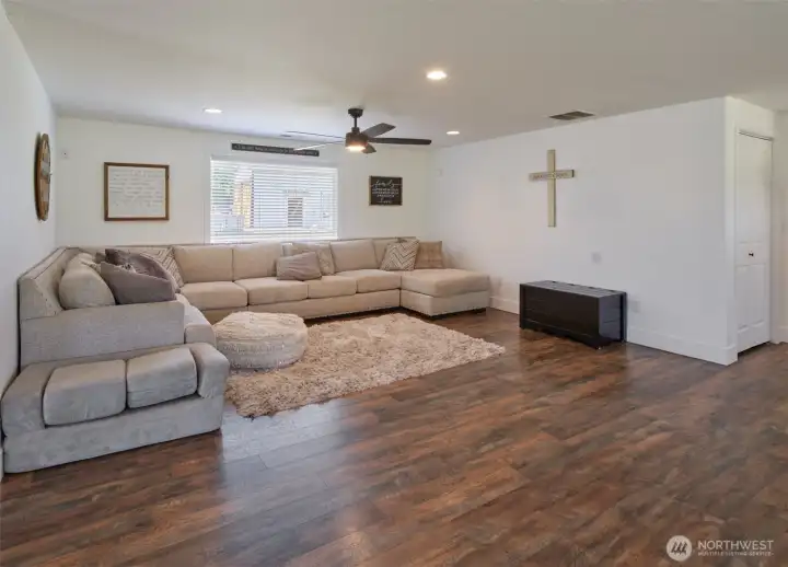 Large Family room with amazing space