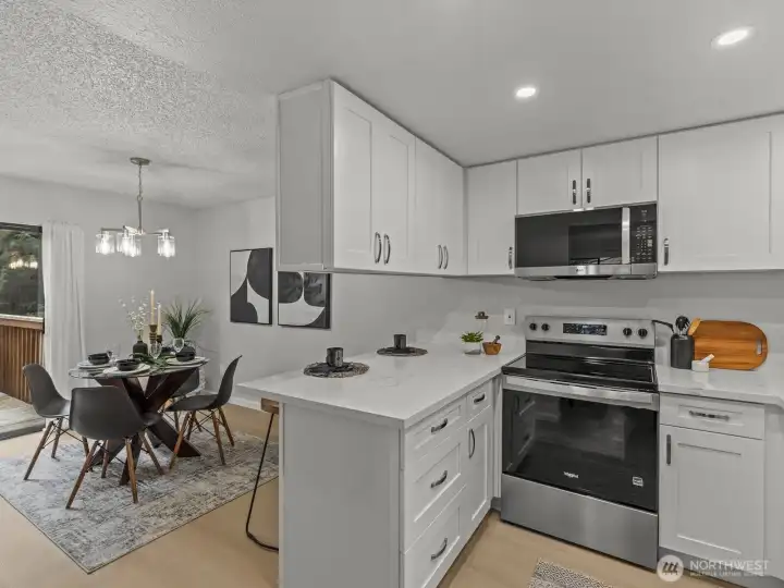 There's an abundance of storage and counter space for all of your cooking and baking needs.