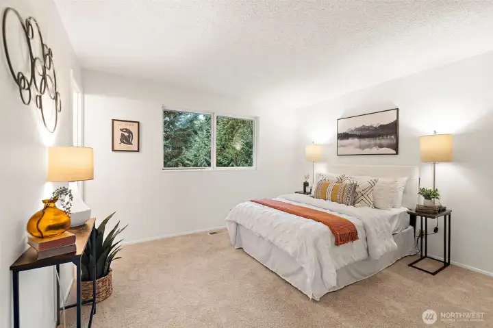 Primary bedroom with private bathroom.