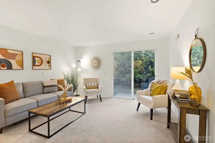 Inviting area downstairs. Has an attached bathroom so could be another bedroom.