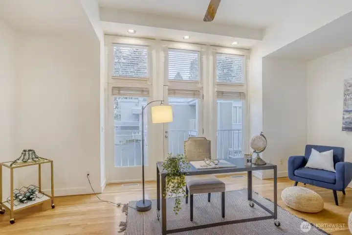 Office space or third bedroom.