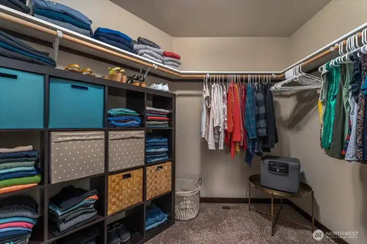Primary walk-in closet.