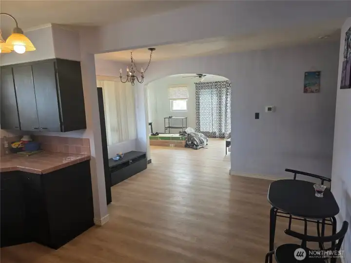 Natural easy peaceful from kitchen to living