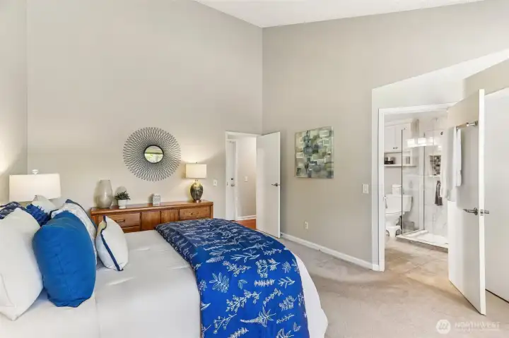 Spacious master suite.