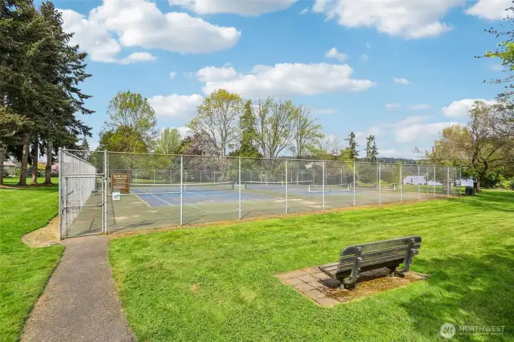 Tennis or pickleball available any time of the day!