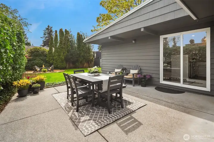 Backyard patio, perfect for entertaining.
