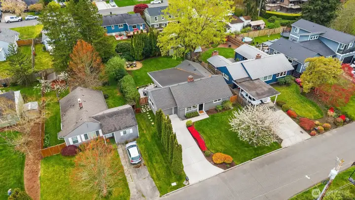 Spacious front & back yard.
