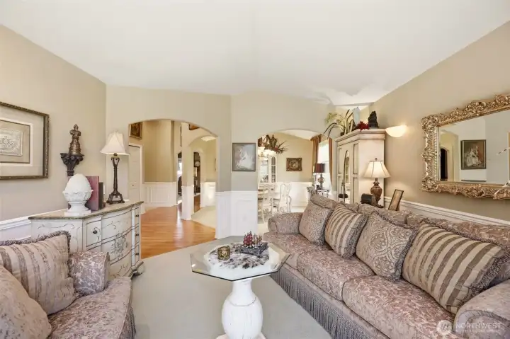 Formal living looking into formal dinning and entry