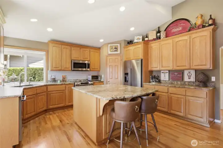 Kitchen refresh with granite counter tops and updated stainless appliances