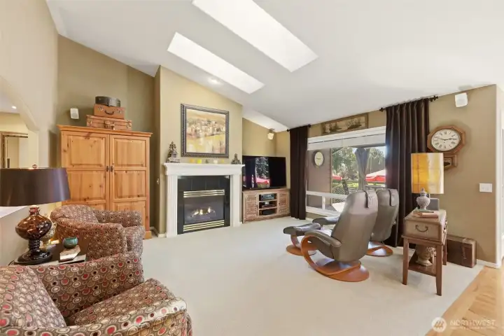 Great room style living filled with natural light.