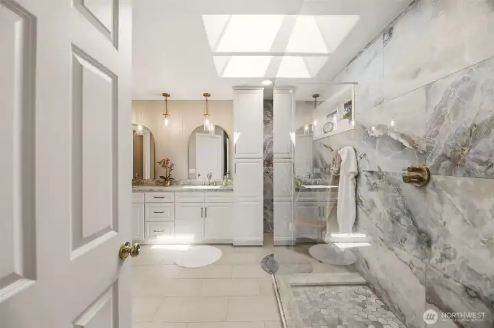 Walk in to the spa like Refreshed and updated Primary bathroom